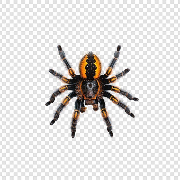 PSD el fondo transparente aislado de la araña tarántula