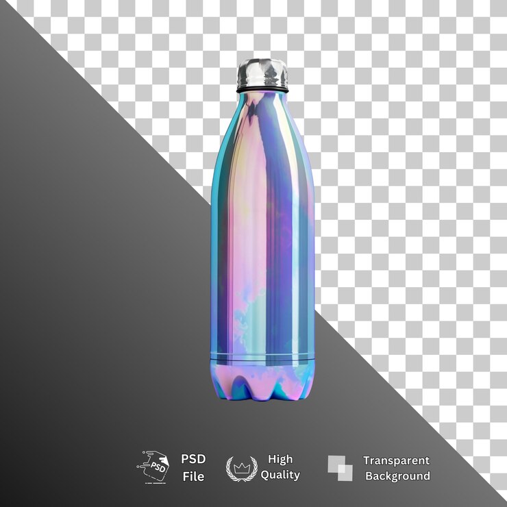 PSD fondo transparente aislado de la botella de agua