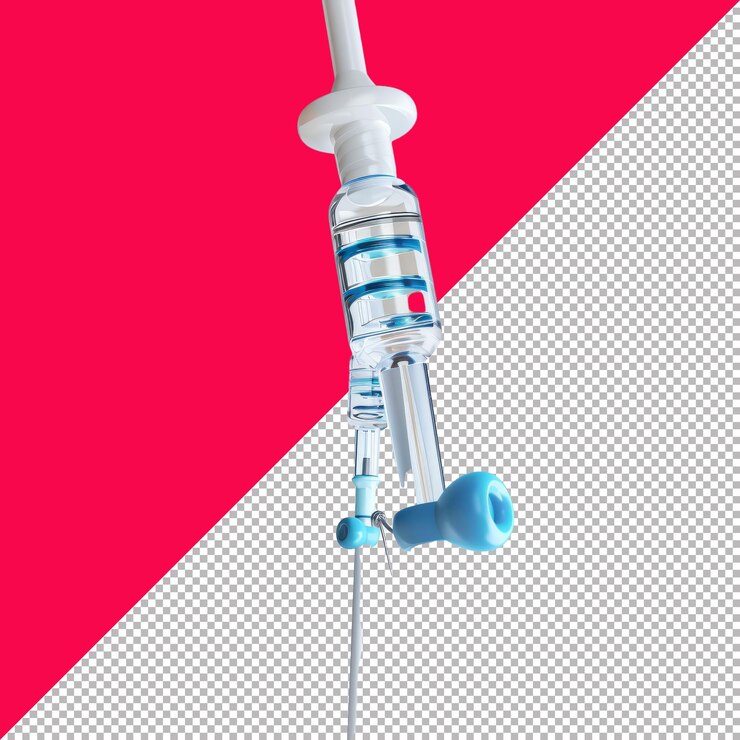 PSD fondo transparente aislado de catéter iv lindo png psd