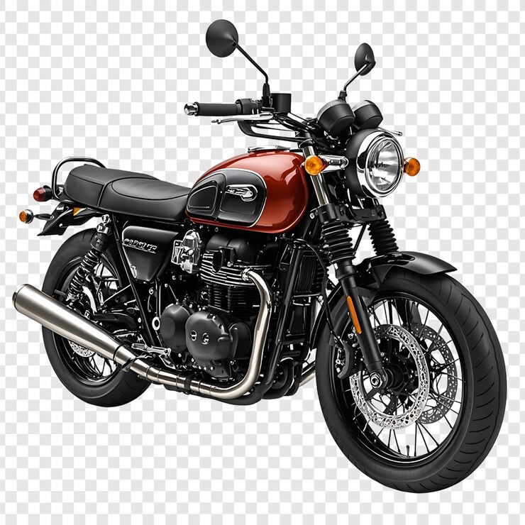PSD fondo transparente aislado y detallado de motocicleta realista