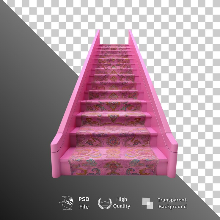 PSD fondo transparente aislado con escalera