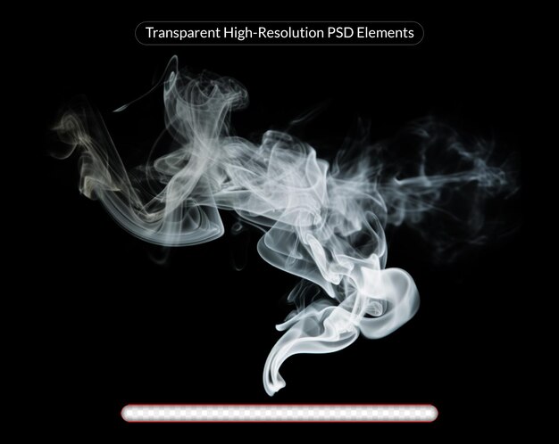 Fondo transparente aislado de humo blanco