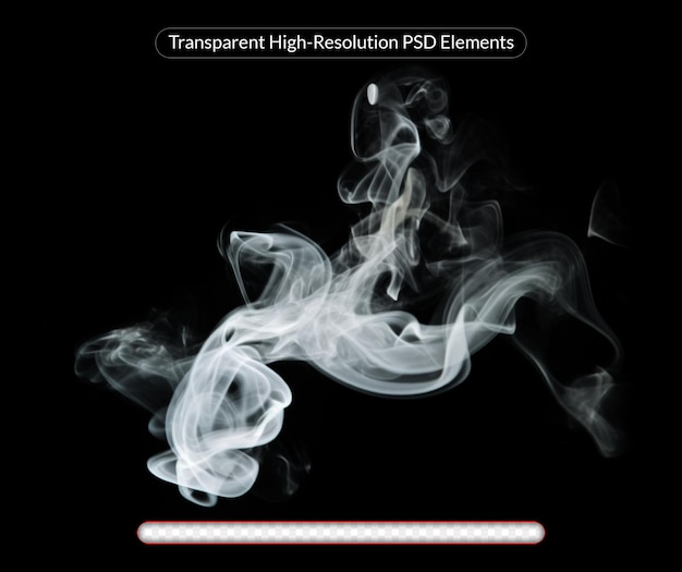 Fondo transparente aislado de humo blanco