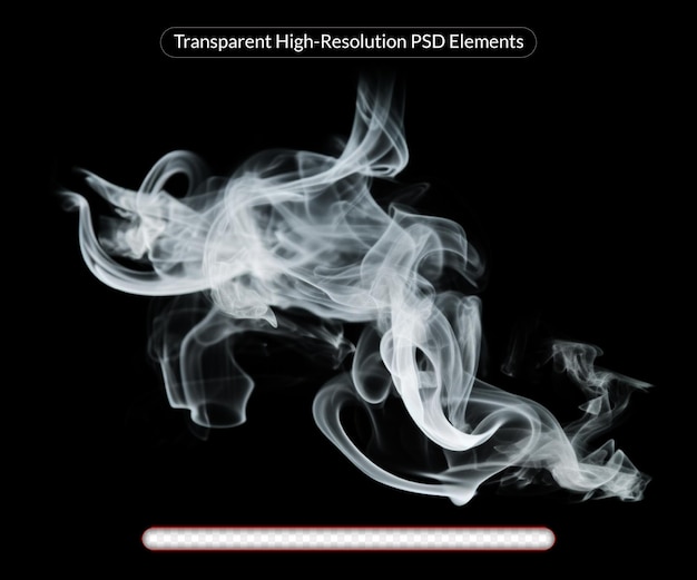 Fondo transparente aislado de humo blanco