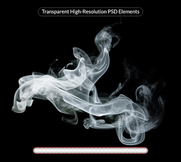 Fondo transparente aislado de humo blanco