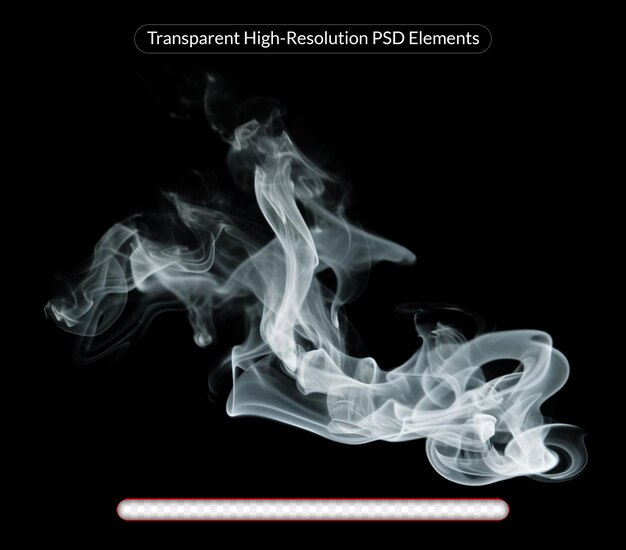Fondo transparente aislado de humo blanco