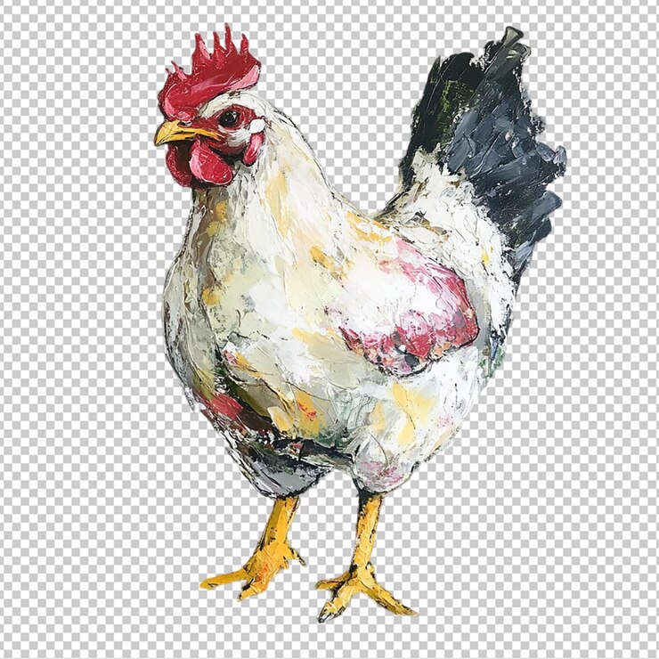 PSD fondo transparente aislado de pollo