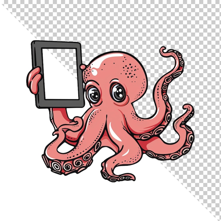 PSD fondo transparente aislado de pulpo