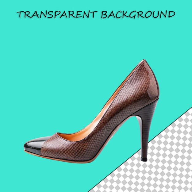 PSD fondo transparente aislado punta de zapato de una mujer
