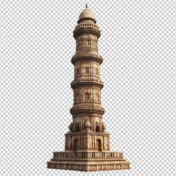 PSD el fondo transparente aislado de qutub minar