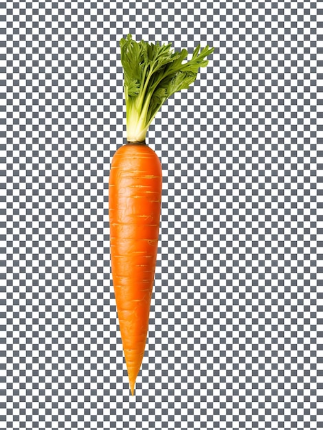 PSD fondo transparente aislado de zanahorias frescas de color naranja