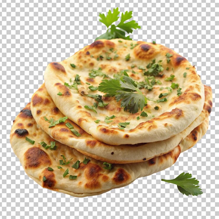 PSD fondo transparente de ajo y naan