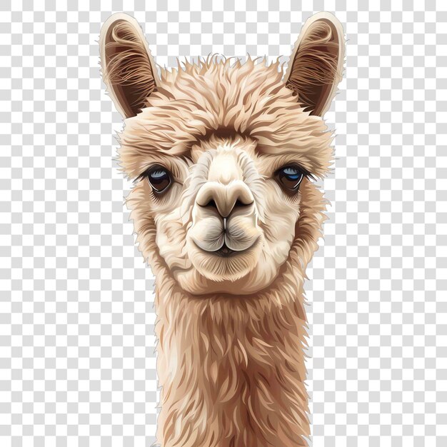fondo transparente de alpaca elemento realista en fondo transparente