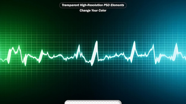 PSD fondo transparente de atención médica psd con línea de latidos del corazón