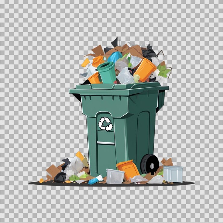 PSD fondo transparente de basura