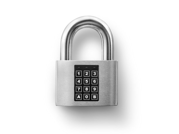 Fondo transparente con candado bloqueado por código