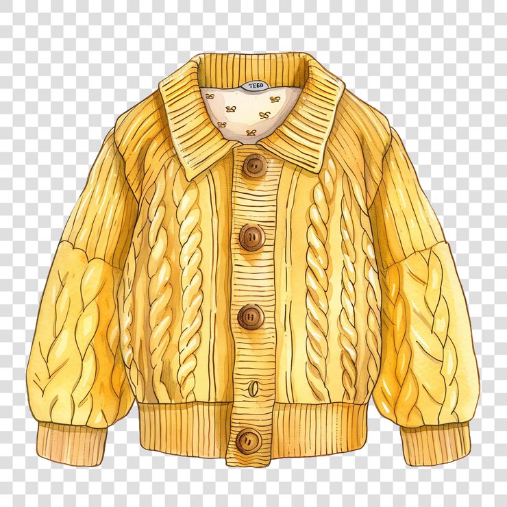 PSD fondo transparente de cardigan acuarela cliparton fondo transparente