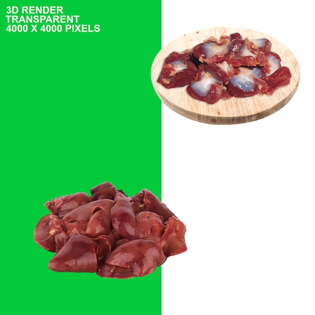 Fondo transparente de carne de pollo