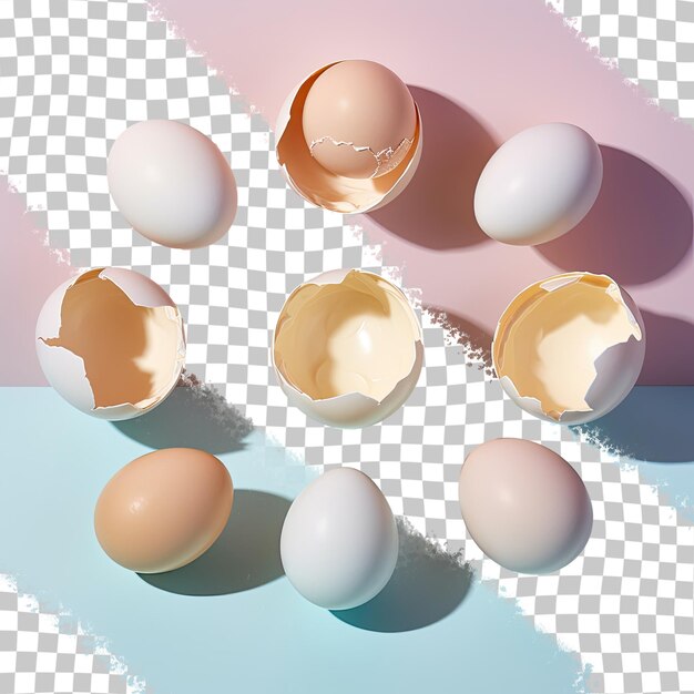 PSD fondo transparente con cáscara de huevo