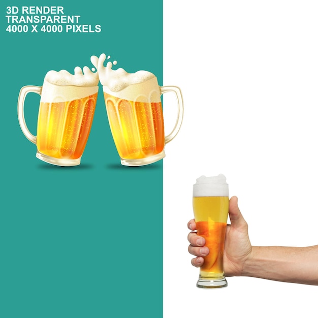 Fondo transparente de la cerveza