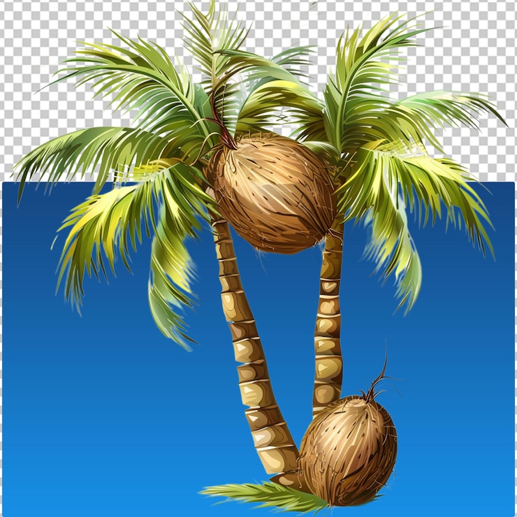 PSD fondo transparente de coco