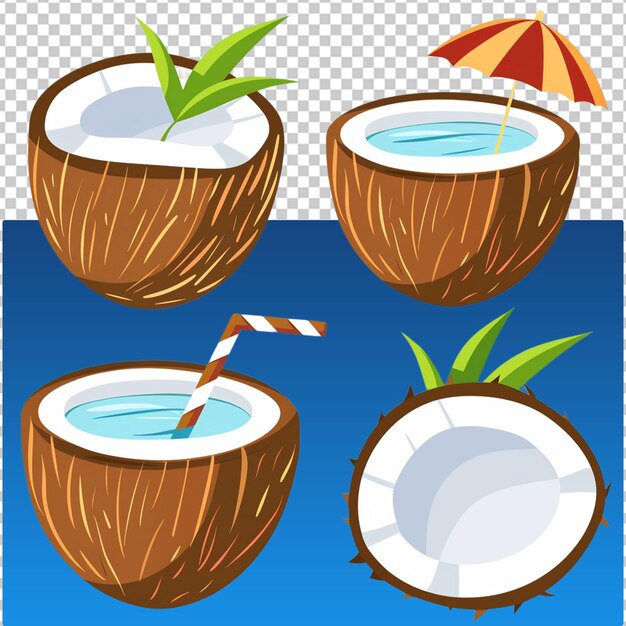 fondo transparente de coco