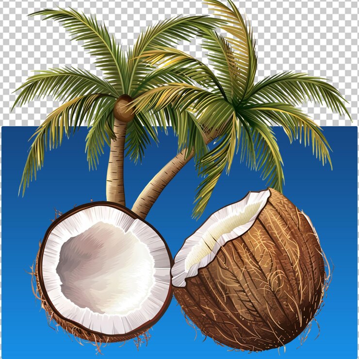 PSD fondo transparente de coco