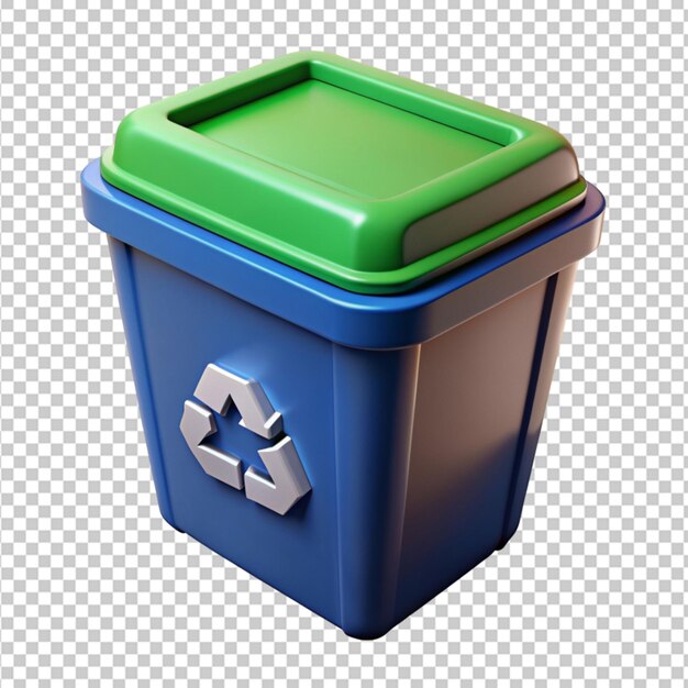 PSD fondo transparente del contenedor de reciclaje