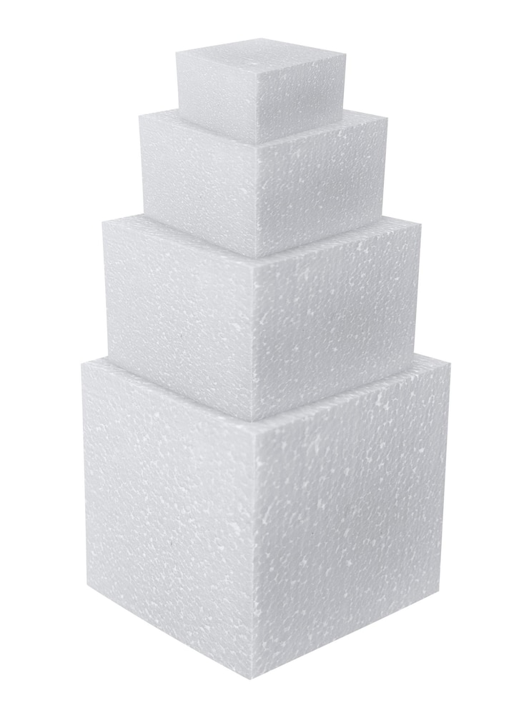 PSD el fondo transparente del cubo de espuma de estiro.