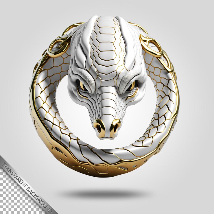 PSD fondo transparente del emblema del zodiaco chino
