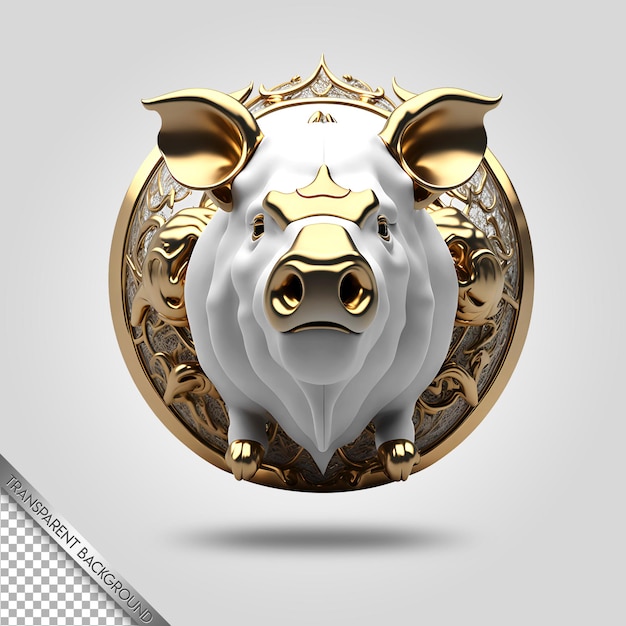 Fondo transparente del emblema del zodiaco chino
