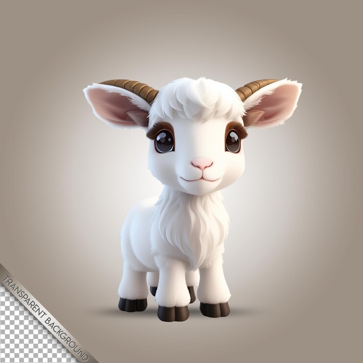 PSD fondo transparente de estilo chibi animal psd