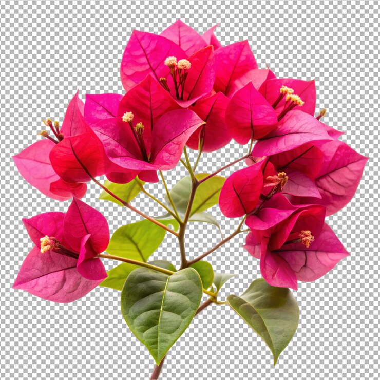 PSD el fondo transparente de la flor de bougainvillea