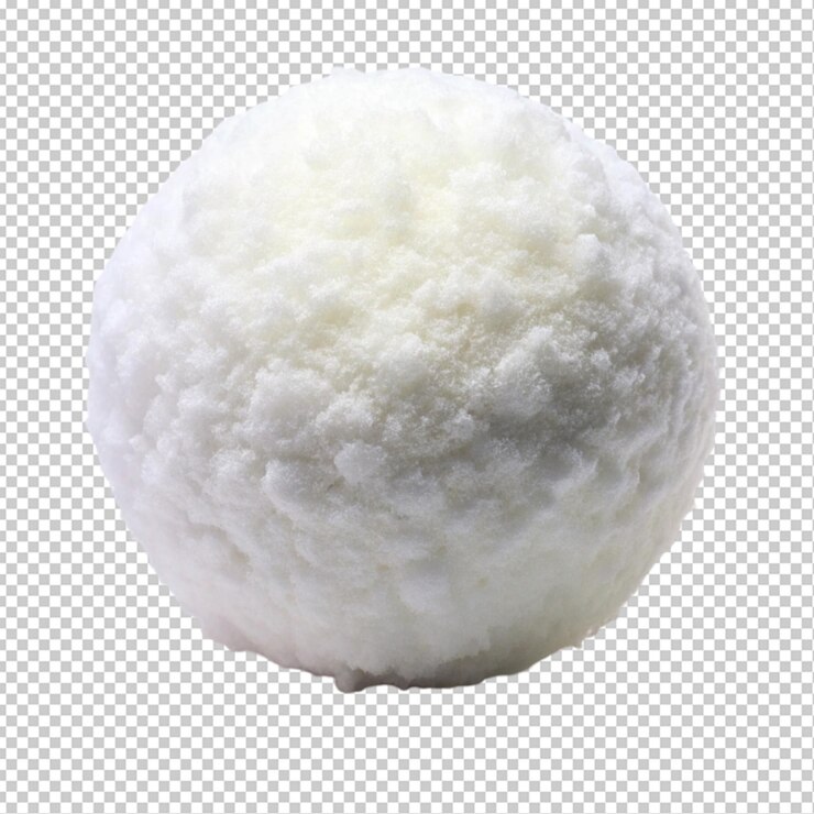 PSD fondo transparente en forma de bola de nieve