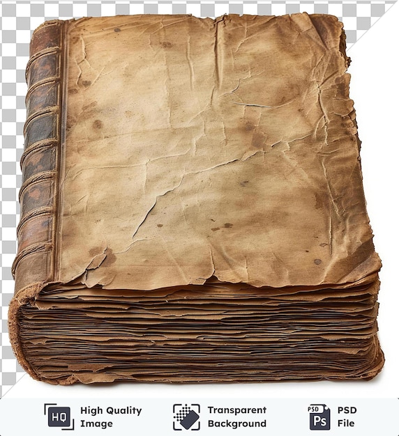 Fondo transparente con fotográfico realista aislado manuscrito antiguo del historiador