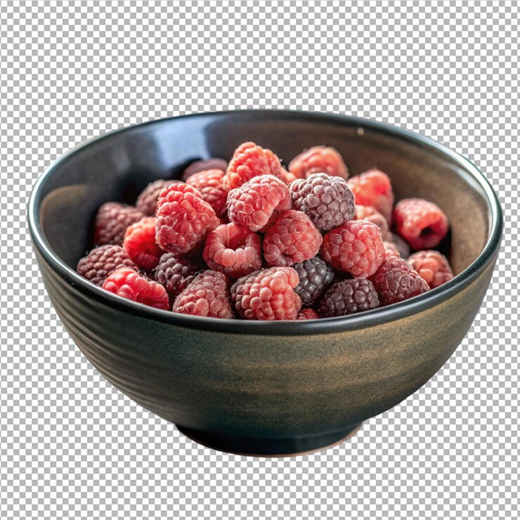 PSD fondo transparente de frambuesas