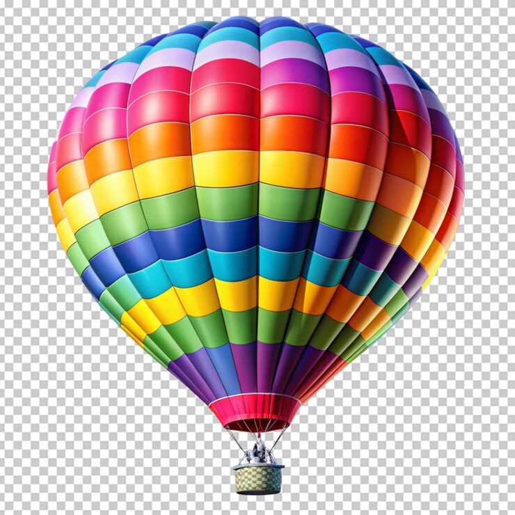 PSD fondo transparente para globos de aire caliente