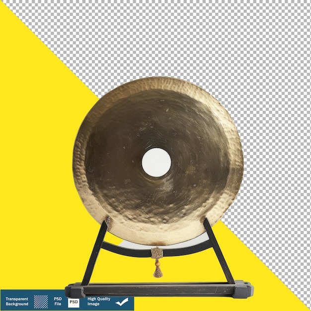 PSD fondo transparente de gong melódico png en formato psd
