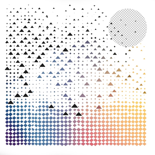 Fondo transparente con gradiente de colores de medio tono