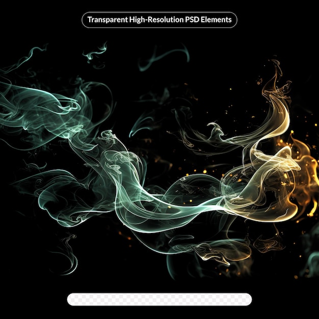 Fondo transparente de humo de colores