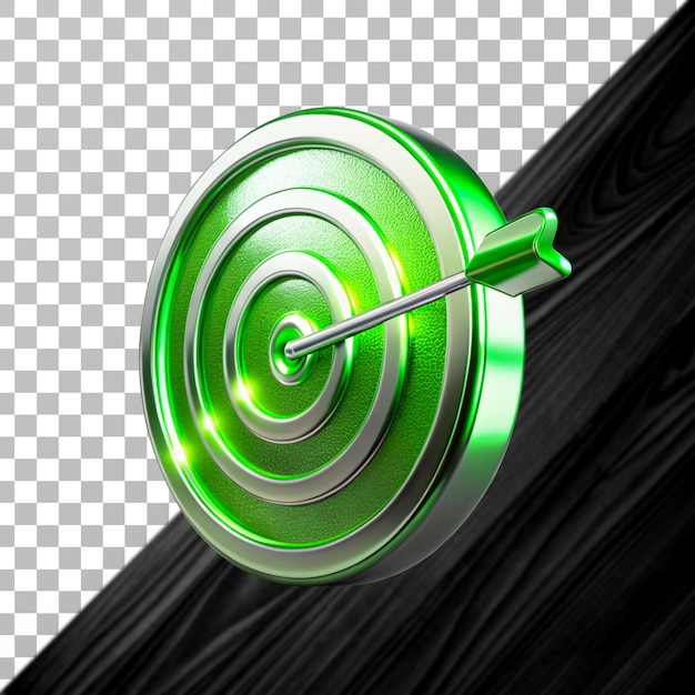 Fondo transparente con icono de objetivo holográfico futurista