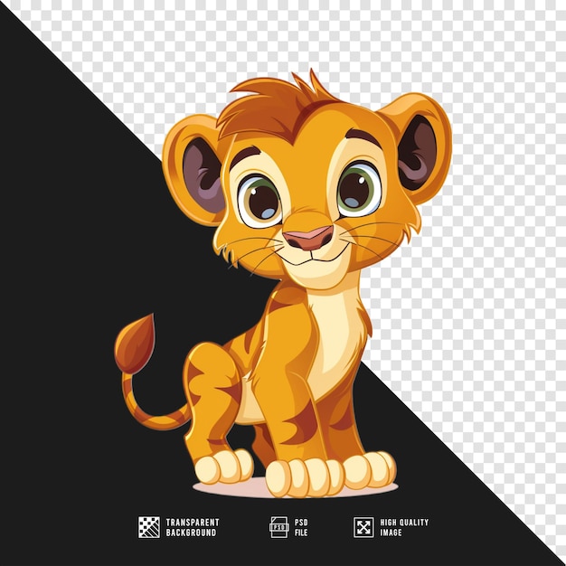 Fondo transparente de león con calidad HD