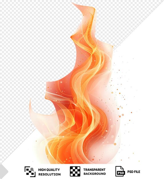 PSD fondo transparente con llamas de vectores abstractos aislados símbolo de fuego silvestre llamas naranjas en un fondo aislado