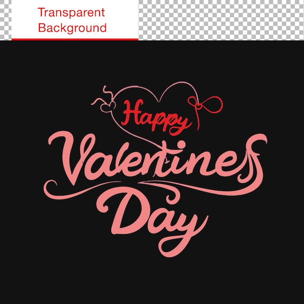 PSD fondo transparente logotipo de tipografía feliz día de san valentín novio y novia románticos