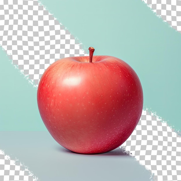 Fondo transparente con una manzana