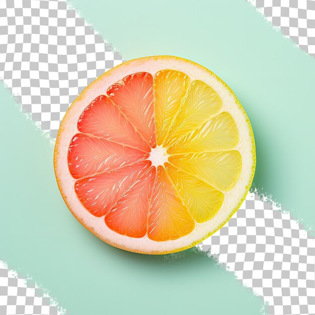Fondo transparente con mitad de cítricos dulces aislados