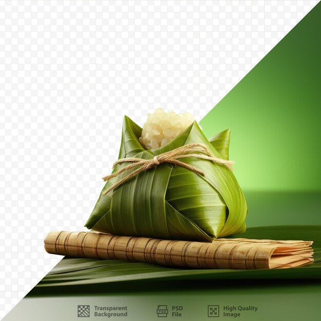 PSD el fondo transparente muestra ketupat, una bola de masa de arroz tradicional cocinada durante eid mubarak.