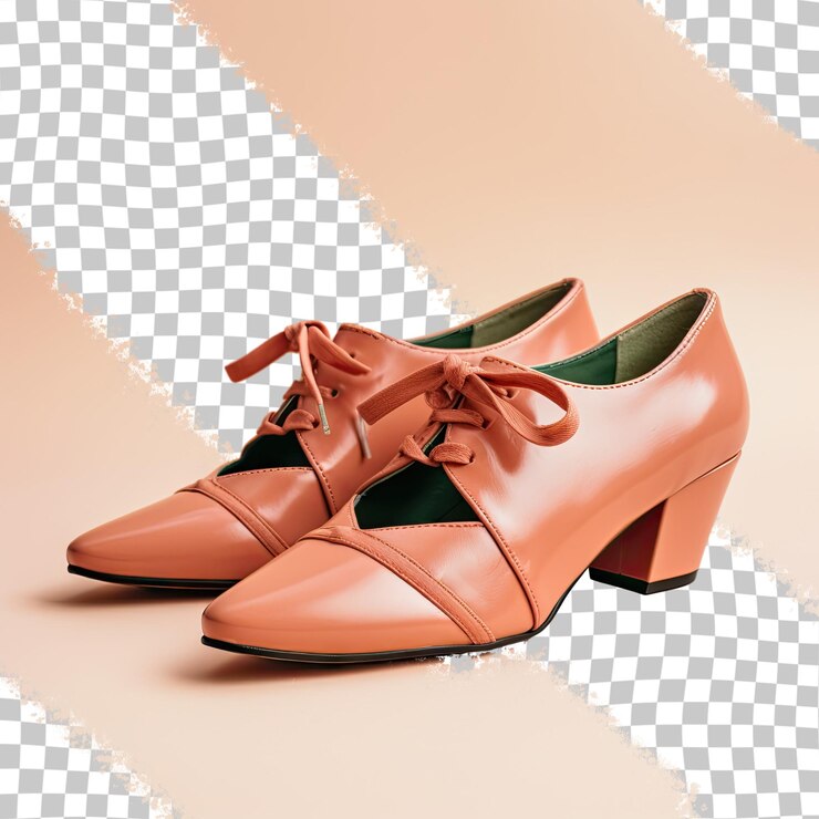 PSD el fondo transparente muestra zapatos de cuero de mujer aislados para el final de la temporada