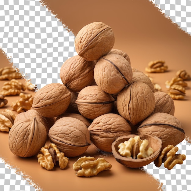 PSD fondo transparente con nueces