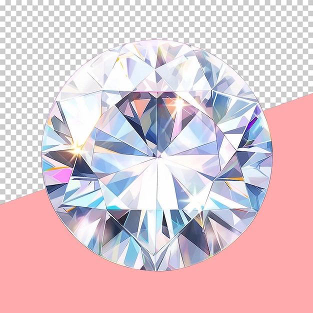 Fondo transparente de objeto aislado de diamante claro brillante